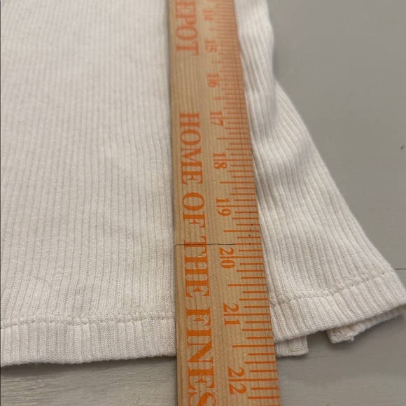 Madewell Ribbed Lace-Up Short-Sleeve Tee Size XXS - Picture 9 of 12